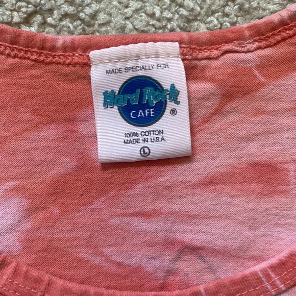 Retro Rare Hard Rock Maui Surf Graphic Large Muscle Tank 100% Cotton Hand Dyed - Picture 6 of 6